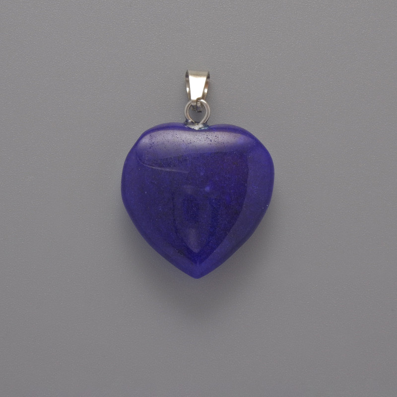 Pendant Heart Apatite, diameter 20×20×6mm±, length 28mm±
