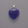 Pendant Heart Apatite, diameter 20×20×6mm±, length 28mm±