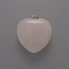 Pendant Heart Pink Quartz, diameter 26x27x11 mm+