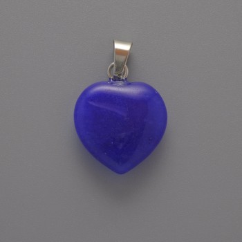 Pendant Heart Apatite, diameter 15x15x6mm+-, length 23mm+-