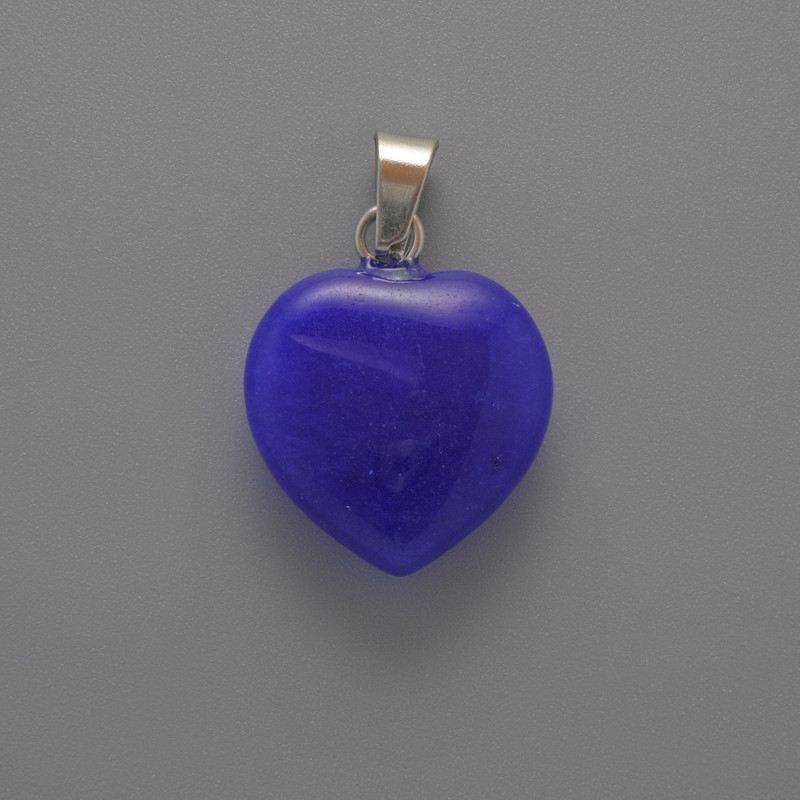 Pendant Heart Apatite, diameter 15x15x6mm+-, length 23mm+-