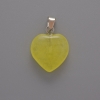 Pendant Heart Citrine, diameter 20x20x6mm+-, length 28mm+-