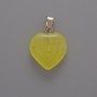 Pendant Heart Citrine, diameter 20x20x6mm+-, length 28mm+-