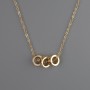Pendant on a chain with gold-colored metal, diameter 8×3 mm, thickness 1 mm + -, length 40-45 cm +