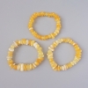 Yellow Agate Bracelet with Natural Stone, faceted beads, 14x7mm to 8x6mm, 18cm long, elastic, assorted sizes
