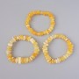 Yellow Agate Bracelet with Natural Stone, faceted beads, 14x7mm to 8x6mm, 18cm long, elastic, assorted sizes