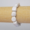 Howlite Bracelet with Natural Howlite Beads, Tumbled 12x14mm, with stretch, 18cm length
