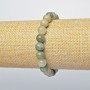 Seraphinite Bracelet (faceted) smooth bead, diameter 8.5 mm + -, length 18 cm + - (stretch)
