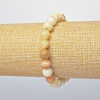 Yellow Agate Bracelet (unpolished) smooth beads, 8.5mm diameter ±, length 18cm ± (stretch)