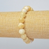 Yellow Agate Bracelet (faceted) smooth bead, diameter 10mm ±, length 18cm ± (stretch)