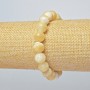 Yellow Agate Bracelet (faceted) smooth bead, diameter 10mm ±, length 18cm ± (stretch)