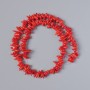 Coral Beads natural nugget, 9x3mm diameter +-, thread length 39cm +- on thread