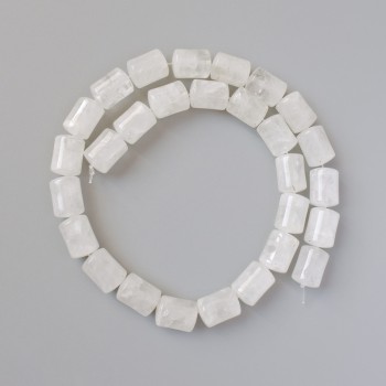 Beads Mountain Crystal natural stone cylindrical, diameter 10×14mm + -, length 38cm + - on fishing line