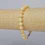 Bracelet Citrine (pressed) smooth bead, diameter 8.5 mm + -, length 19-24 cm + - (silver clasp)