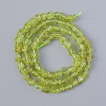 Chrysoprase Beads natural stone faceted, diameter 5×6mm ±, thread length 41cm ±