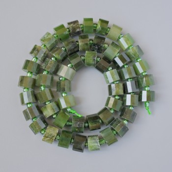 Canadian Jadeite Beads natural jade stone faceted disc, diameter 8×6mm±, length 38cm± with thread bead