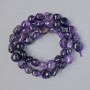 Amethyst Beads natural stone faceted 8×9 mm ±, length 40 cm ± on thread
