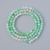 Emerald Beads, Natural Stone, Faceted Cubes, 4mm diameter ±, 39cm strand