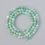 Amazonite Beads, Natural Stone, Faceted Cube, 4 mm ±, 39 cm ± on Thread