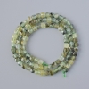 Prehnite Beads, Natural Stone, Faceted Cube, 4mm diameter ±, 39cm ± on Thread