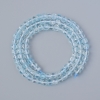 Topaz Beads Natural Stone Cubed Cut, 4 mm Diameter±, 40 cm Length± on Thread
