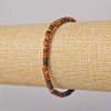 Tiger’s Eye Bracelet, natural stone, smooth rondels, diameter 4x2 mm ±, length 18 in ± (stretch)