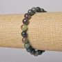 Bracelet Zoisite natural stone faceted bead, diameter 8mm±, length 18cm± (stretch)
