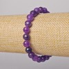 Sugilite Bracelet, natural stone, faceted round beads 8 mm+, length 18 cm+ (stretch)