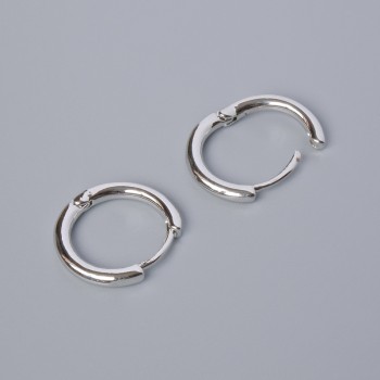 Congo earring hooks for earrings, silver color metal 14.5×16×2 mm pair