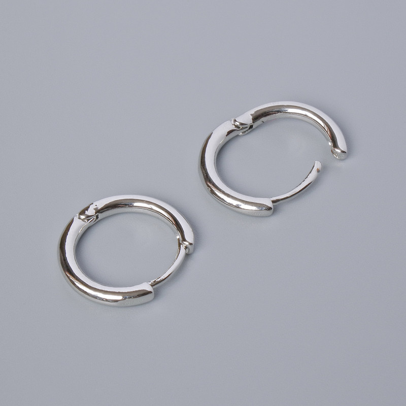 Congo earring hooks for earrings, silver color metal 14.5×16×2 mm pair