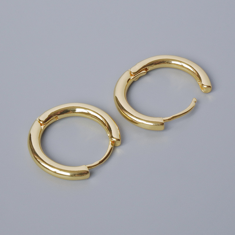 Congos ear hooks for earrings gold color metal 18x19, 5x3mm pair