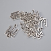 Pendant hardware "Coat of Arms", diameter 25x15mm, 2.1mm hole diameter, pack of 7, silver-colored metal