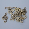 Fittings pendant "Music Key" bronze color, diameter 33×14.5 mm, bore diameter 5.5×2 mm, packaging 11 pcs ±, bronze metal color
