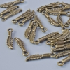 Pendant Finding "Feather", diameter 16x3.5 mm, hole diameter 1.4 mm, pack 33 pcs ±, bronze metal color