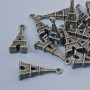 Pendant Hardware "Eiffel Tower", diameter 26x9mm, bore diameter 1.7mm, package 13 pcs ± bronze color metal