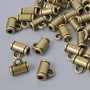 Bail Clamp Holder, 8x4 mm diameter, eyelet diameter 1.8 mm, length 7.2 mm, packaged 40 pcs ± bronze color metal