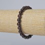 Bracelet Garnet natural stone smooth beads, diameter 7.5mm±, length 18cm± (stretch)
