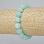 Amazonite Bracelet natural stone smooth bead, diameter 10mm±, length 18cm± (stretch)