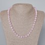 Kunzite Bead Necklace (faceted) Bead, 8mm diameter, length 45×48 cm