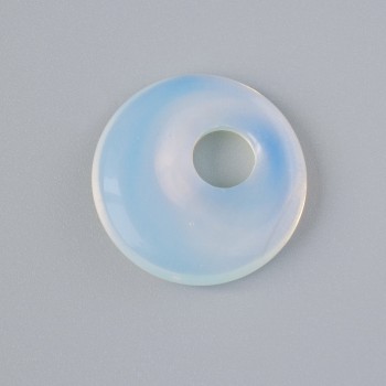 Donut Pendant (bagel) Moonstone (synthetic), diameter 18x5mm+-, hole diameter 5mm+