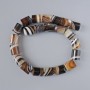 Agate Beads brown natural stone cylinder, diameter 15×18mm±, length 39cm± on thread