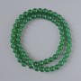 Chrysoprase natural stone smooth bead, 6mm diameter ±, length 38in ± on a fishing line