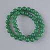 Chrysoprase natural stone smooth round beads, diameter 10mm±, length 38cm± on fishing line