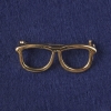 Brooch Glasses in Golden Metal 16x40mm+