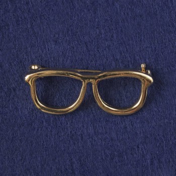 Brooch Glasses in Golden Metal 16x40mm+