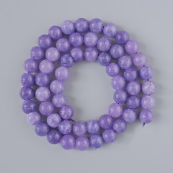 Lepidolite Beads (Pressed) Smooth Ball, diameter 6.5mm±, length 38cm± on a thread