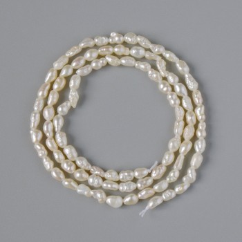 Freshwater Pearls Beads, diameter 3×4mm ±, length 36in ± on a thread