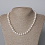 Necklace of River Pearls Relief, 8.5×8 mm, length 42-44 cm
