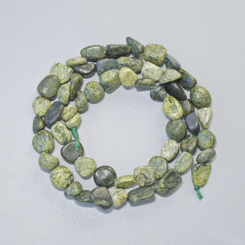 Tiger’s Eye Beads, Natural Stone, Faceted, 7x9 mm, length 40 cm on Thread