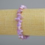 Bracelet of toned purple mother-of-pearl chips, 7x2mm, stretch 18cm